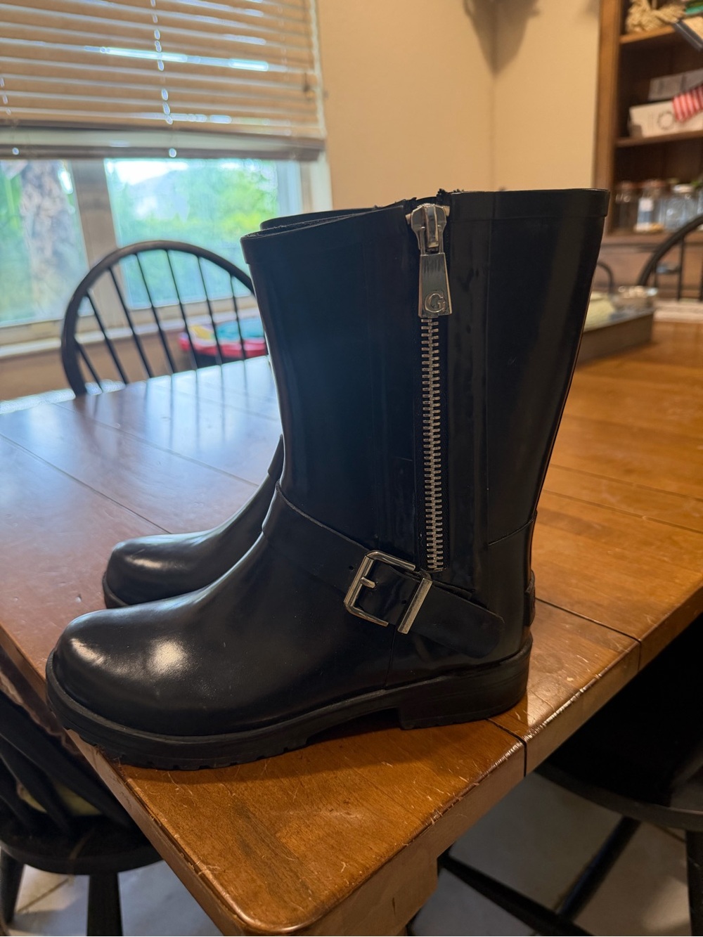 Guess Rocklin Moto Rain Boot size 9